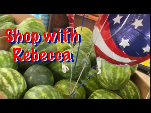 ASMR Grocery shopping for the 4th of July! (NO TALKING only) Grocery haul at the end/recycled bags!