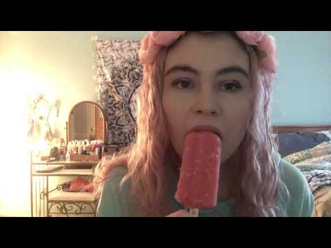 ASMR - Watermelon Popsicle // Eating and Licking Sounds