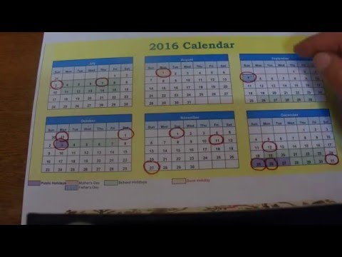 ASMR - Calendar - Australian Accent - Days, Months and Important Days are Quietly Whispered