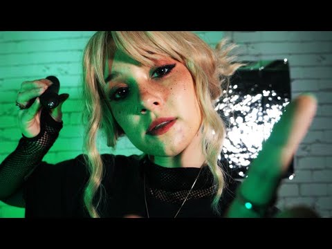 ASMR Grunge Girl Tattoos Your Face | Gum Chewing, Drawing on You, Close Whispers, Visual Triggers