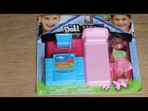 DOLL HOUSE BED HUGE TV FURNITURE ASMR CHEWING GUM