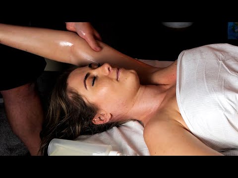 [ASMR] Relaxing Hand & Arm Massage [No Talking][No Music]