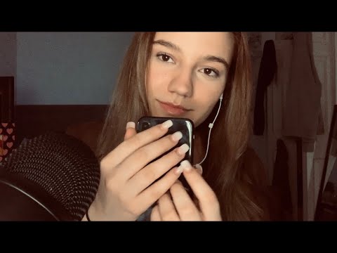 ASMR || Texting on phone with long nails || Keyboard sounds and tapping ||