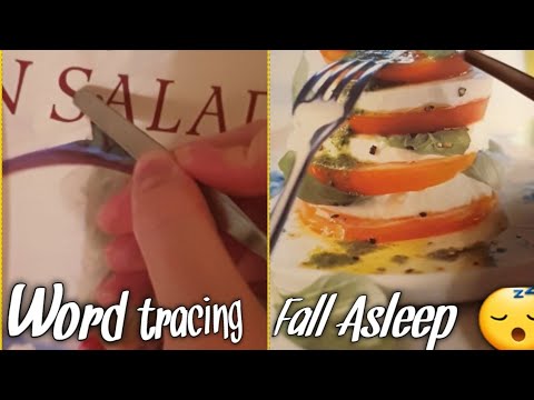 ASMR | Word Tracing & Whispering To Help You Sleep | Reading Through Recipe Books ||