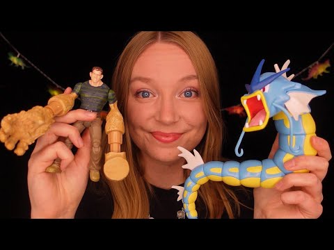 ASMR Action Figures and Gum Chewing (Whispered)