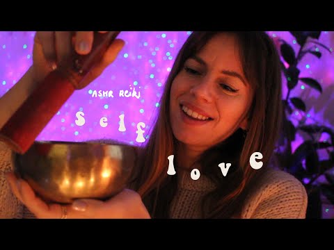 ASMR REIKI for self-love and confidence / negative energy removal (hand movements, singing bowl) 🦋