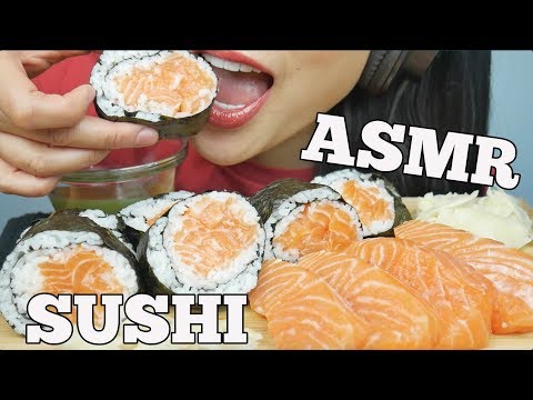 ASMR Salmon ROLL + SASHIMI (EATING SOUNDS) NO TALKING | SAS-ASMR