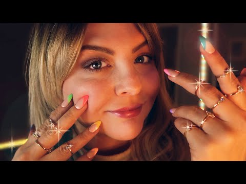 ✶ 💛💍 ✶ ASMR Fast Finger Fluttering with Rings ✶ 💍💛 [ Whispers, Tongue Clicking, Hand Sounds ]
