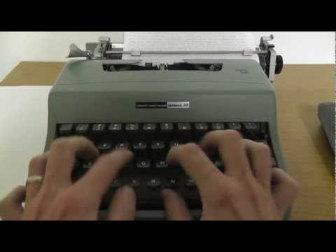 Typing a Letter with an Olivetti Typewriter for ASMR & Relaxation