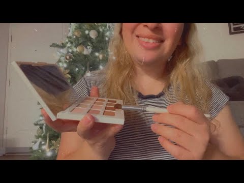 ASMR| Bestie doing your makeup for your Holiday work dinner- rummaging sounds & Personal attention