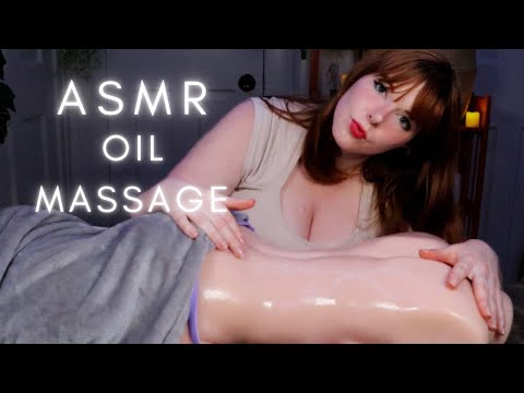 ASMR | Back, Neck and Shoulder Massage (oil sounds)(Tantaly doll)