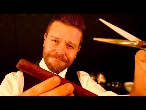 ASMR | 1890’s Shave and a Haircut (3D audio)