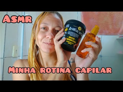 ASMR CASEIRO || MINHA ROTINA CAPILAR (Testando a máscara da Lolla Morte Súbita)🫣❤️ Será que e boa?