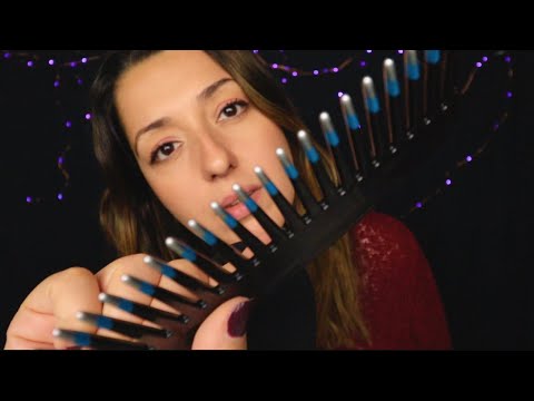 ASMR ● Combing Your Face For Sleep ● Intense Inaudible Whispering