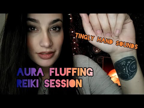 ASMR Fast & Aggressive Aura Fluffing / Reiki | Hand Sounds & Personal Attention