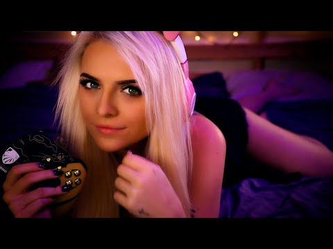 Gamer Girlfriend Helps You Get To Sleep ASMR | Massage, Personal Attention, Up Close Face Touching