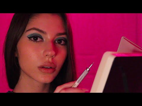 ASMR Caring Friend Sketches You In Class | Personal Attention