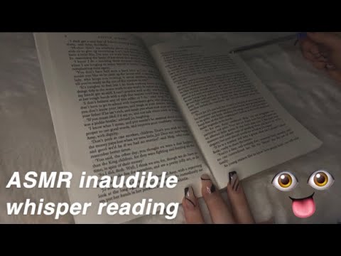 ASMR EXTREMELY TINGLY INAUDIBLE WHISPERING | CLICKY MOUTH SOUNDS + PAGE TURNING
