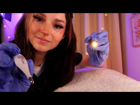 ASMR Bedside Night Nurse Takes Care of You | Medical Exam, Personal Attention & More