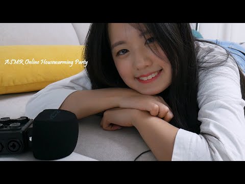 ASMR Online Housewarming Party | Tapping, Scratching, Tracing, Rubbing (Whispering Korean, Eng Sub)
