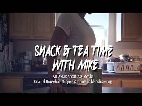 ASMR Short Movie | Snack & Tea Time with Mike | Multiple Triggers & Unintelligible Whispering