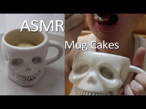 ASMR - Skeleton Mug Cakes - No Talking, Kitchen Sounds, Eating