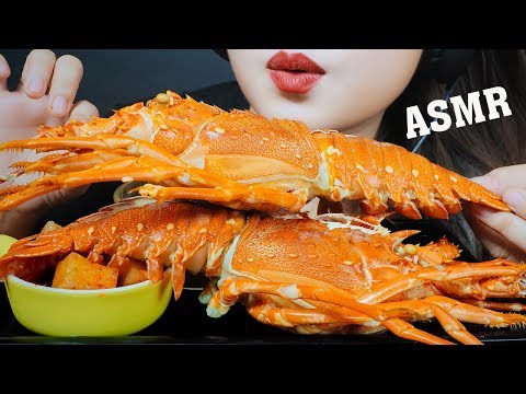 ASMR EATING LOBSTER WITH CHEESY SAUCE EATING SOUNDS | LINH-ASMR