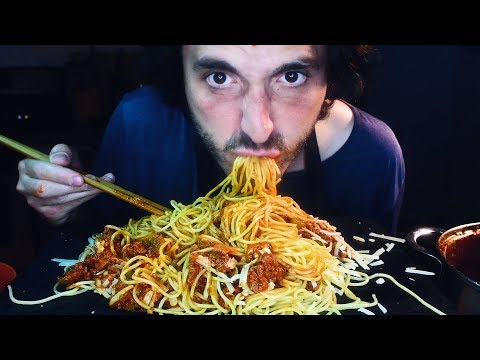 SLURPING Spaghetti and Meat Sauce  !  ASMR ( Real Sounds ) 자막 字幕  ਉਪਸਿਰਲੇਖ | Nomnomsammieboy