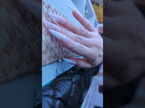 Woven palm leaf makes for fine scratching ASMR - From my Trigger Trail video (link in description)