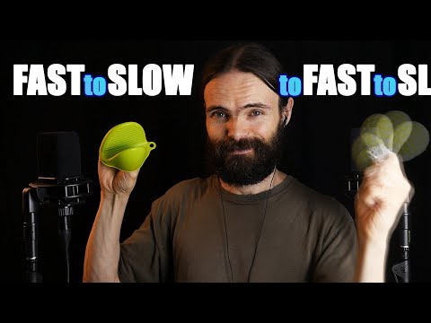 ASMR fast to slow to fast to sticky fingers sleep