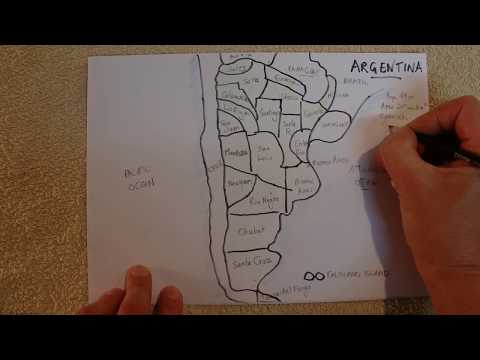 ASMR - Map of Argentina - Australian Accent - Chewing Gum & Describing in a Quiet Whisper