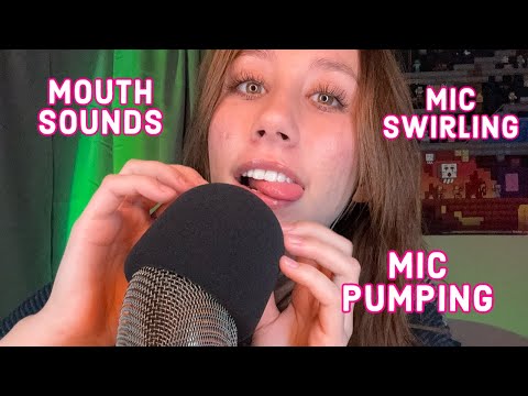 ASMR | mouth sounds + mic pumping, swirling, tapping, and gripping