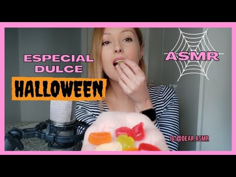 ASMR especial Halloween 🎃 susurros  y comiendo dulces 🍬🍭🧁 spanish whisper ✨