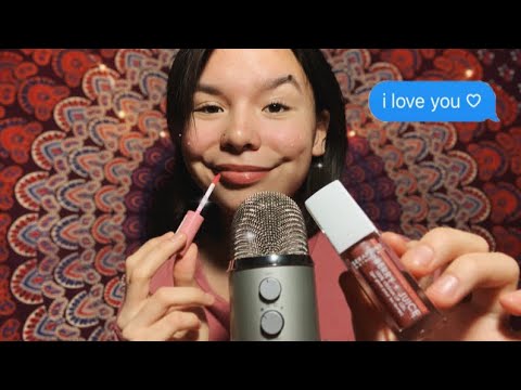 ASMR lipgloss application 👄 ❤️ ( MOUTH SOUNDS)