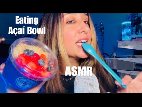 Come hang out with me ASMR Eating Acai Bowl #eating #asmr #food #healthy #mouthwatering