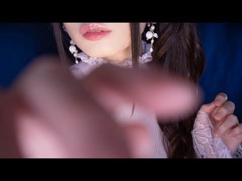 ASMR Face Touching + Hand Movements for Sleep (Personal Attention, Whispering)