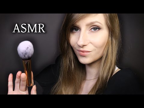 ASMR Face Brushing - positive affirmations, personal attention (camera lens brushing)