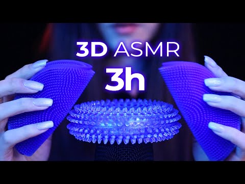 ASMR Brain Melting 3D Triggers for Sleep 3Hr (No Talking)