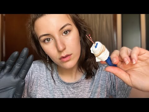 ASMR Giving You a Stick + Poke Tattoo Roleplay fast and aggressive