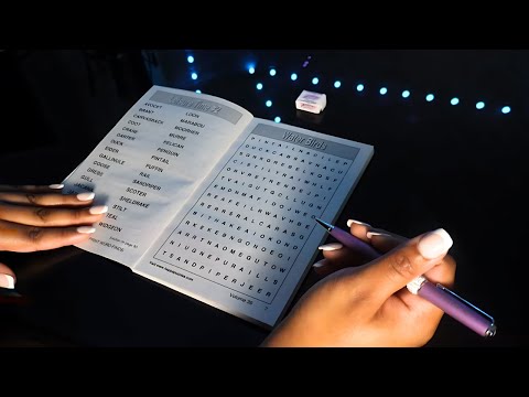 ASMR Word Search with Gum Chewing