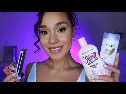 ASMR Cozy Favourites Haul 💜 Candles, Face Masks, Makeup & Skincare | Tapping & Whispers