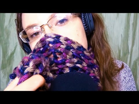 ASMR Scarf Collection + Shhh Sounds (Different Ways to Wear Scarves + Mic Brushing)