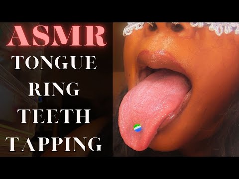 ASMR Tongue Ring Piercing Play & Teeth Tapping | Relaxing Sounds for Tingles