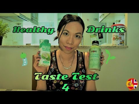 ASMR SOFT SPEAKING [EN/ES]:  Green Tea & Coconut Water - Drinks Review 4 🍵🥥 | + Blooper!