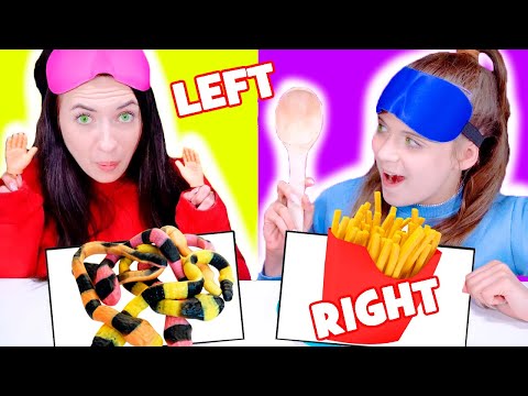 ASMR Left Or Right Food Challenge By LiLiBu