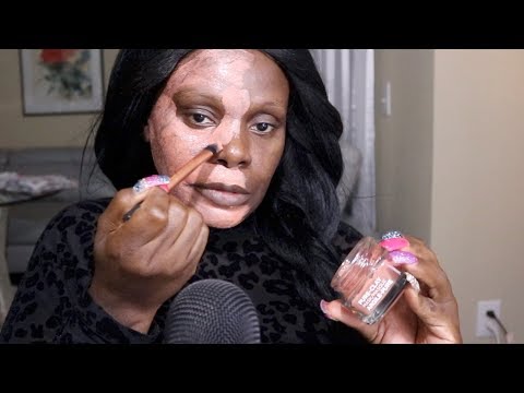 ASMR Trying Loreal Pure-Clay Mask Trident