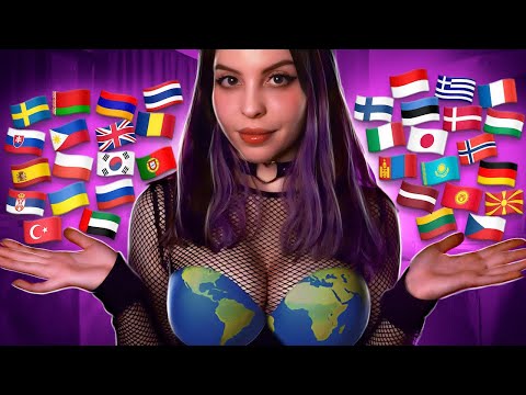 ASMR Whispering YOUR Favorite Trigger Words In 35 Different languages 🌍 АСМР