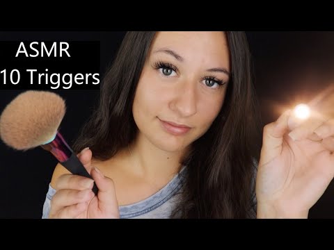 [ASMR] 10 Tingly Triggers For Sleep || Face Brushing, Tapping, Crinkling etc