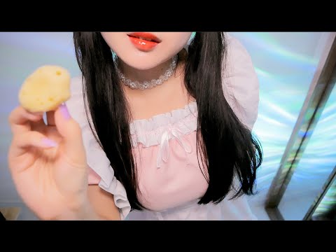 ASMR Let me take care of you!  First Person Spa Facial 🧽, Ear Massage, makeup puff