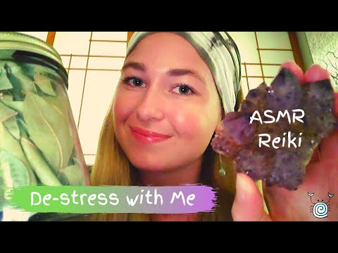 ASMR Reiki "De-Stress with Me", Bay Laurel Leaf Burning, Magnesium Cream, ASMR Massage, ASMR Tingles